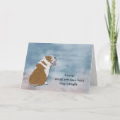 Loss of Bulldog Condolence Sympathy Card Feestdagen Kaart (Voorkant)