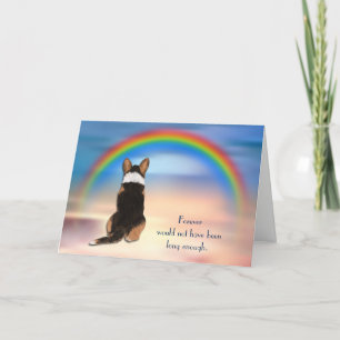 Loss of Cardigan Corgi Rainbow Sympathy Card Feestdagen Kaart