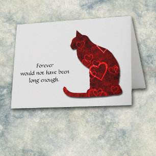 Loss of Cat Condolence Sympathy Card Feestdagen Kaart