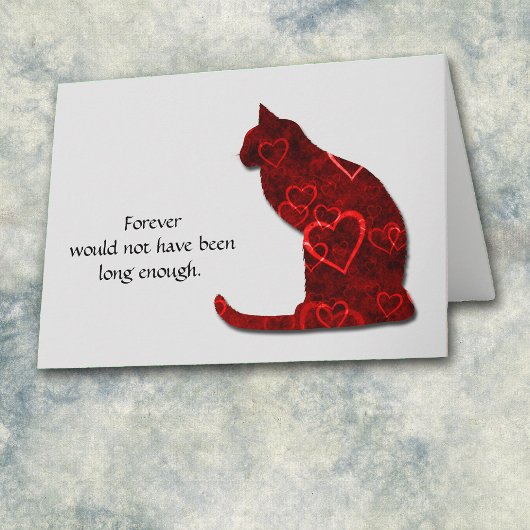 Loss of Cat Condolence Sympathy Card Feestdagen Kaart