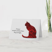 Loss of Cat Condolence Sympathy Card Feestdagen Kaart (Voorkant)