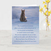 Loss of Cat Memorial with Poem Candle Kaart (Gele Bloem)