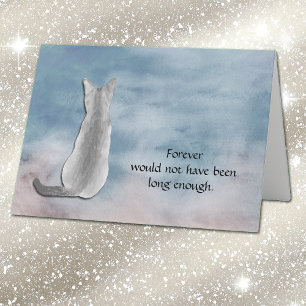 Loss of Cat Sympathy Condolence Card Feestdagen Kaart