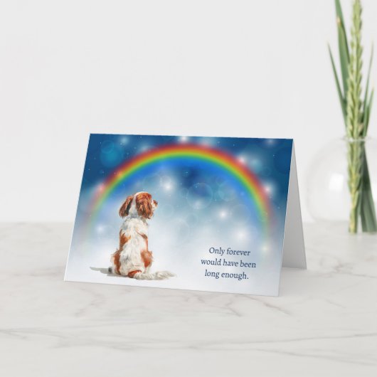 Loss of Cavalier King Charles Spaniel Night Lights Feestdagen Kaart (Voorkant)