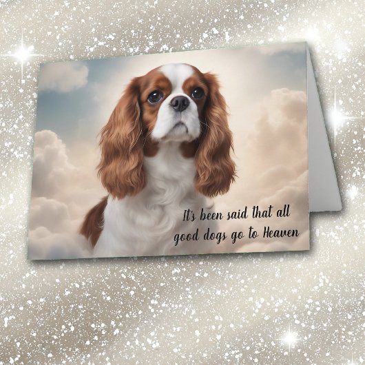 Loss of Cavalier King Charles Spaniel Sympathy Feestdagen Kaart