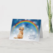 Loss of Cavapoo Dog Night Lights Sympathy Feestdagen Kaart (Voorkant)