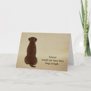 Loss of Chocolate Lab Condolence Sympathy Card Feestdagen Kaart