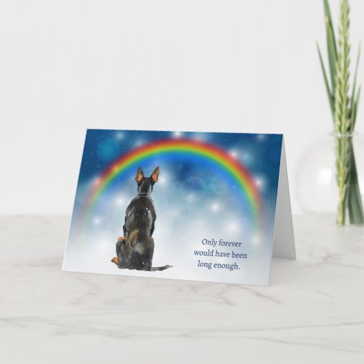 Loss of Doberman Pinscher Night Lights Sympathy Feestdagen Kaart (Voorkant)