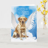 Loss of Dog Yellow Labrador Retriever Pet Sympathy Kaart (Gele Bloem)