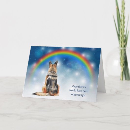 Loss of German Shepherd Dog Night Lights Sympathy Feestdagen Kaart (Voorkant)