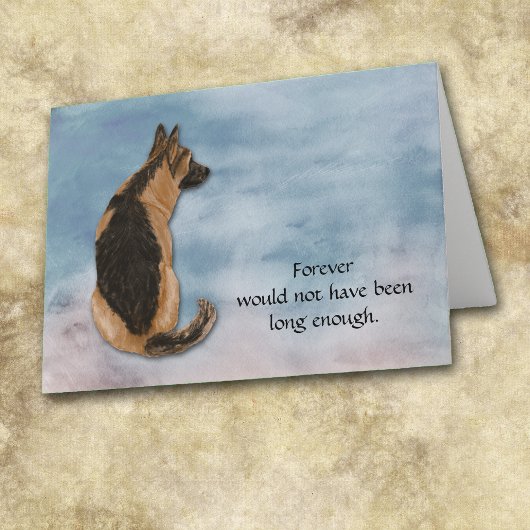 Loss of German Shepherd Dog Sympathy Card Feestdagen Kaart