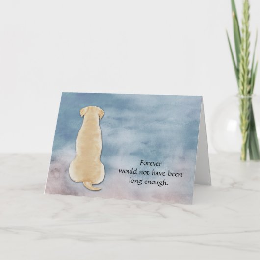 Loss of Golden Lab Condolence Sympathy Card Feestdagen Kaart (Voorkant)