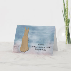 Loss of Great Dane Condolence Sympathy Card Feestdagen Kaart