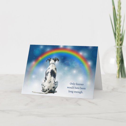 Loss of Great Dane Dog Night Lights Sympathy Feestdagen Kaart (Voorkant)