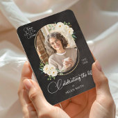 Loss of Mom Gift Memorial Keepsake Floral Photo  Magneet