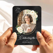 Loss of Mom Gift Memorial Keepsake Floral Photo  Magneet