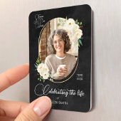 Loss of Mom Gift Memorial Keepsake Floral Photo  Magneet