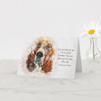 Loss of Pet Dog (Basset Hound) Custom Sympathy Kaart