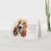 Loss of Pet Dog (Basset Hound) Custom Sympathy Kaart (Voorkant)