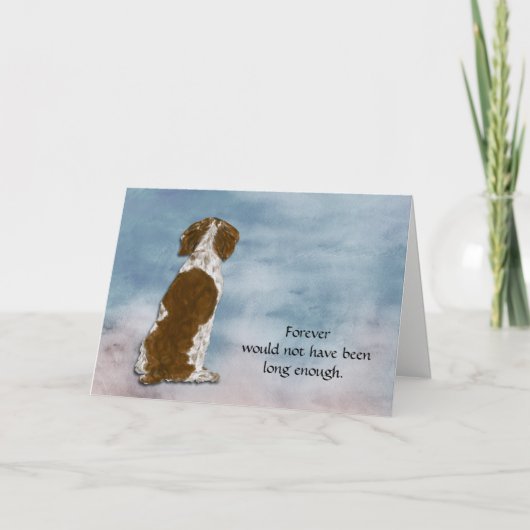 Loss of Spaniel Condolence Sympathy Card Feestdagen Kaart (Voorkant)