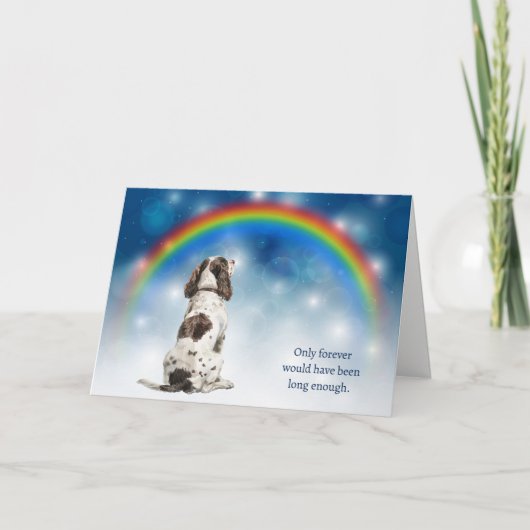 Loss of Springer Spaniel Dog Night Lights Sympathy Feestdagen Kaart (Voorkant)