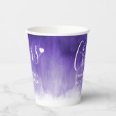 Losse abstracte paarse bruiloft papieren bekers (Links)