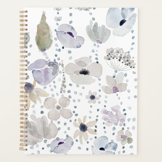Losse aquarel bloemen arrangement planner (Voorkant)