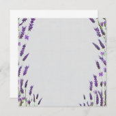 Losse aquarel lavendel kader ontwerp kaart (Voorkant / Achterkant)