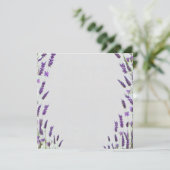 Losse aquarel lavendel kader ontwerp kaart (Staand voorkant)