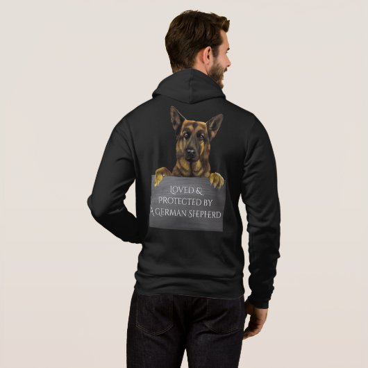 Losse & Beschermd door een Duitse Shepherd & Paw P Hoodie (Achterkant volledig)