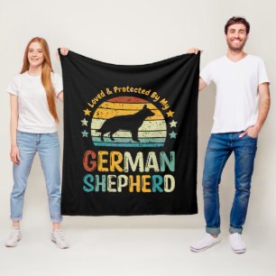 Losse & Beschermd door Mijn GSD, of Uw Eigen Tekst Fleece Deken