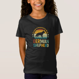 Losse & Beschermd door Mijn GSD, of Uw Eigen Tekst T-shirt