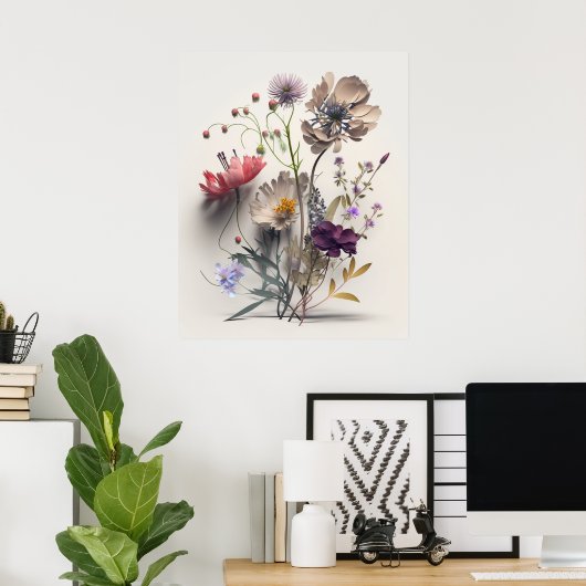 Losse bloemen poster (Thuiskantoor)