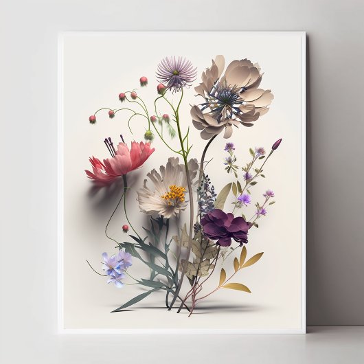 Losse bloemen poster