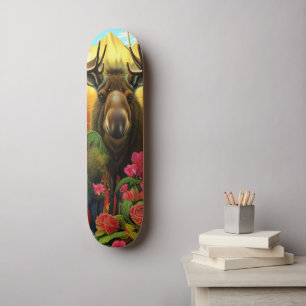 Losse bossen met bloemen AI Art Persoonlijk Skateboard
