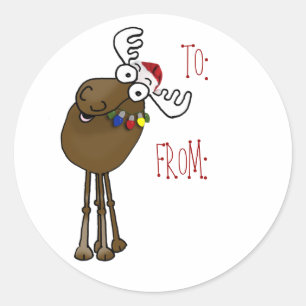 Losse cadeaulabel AAN:, VAN: Ronde Sticker