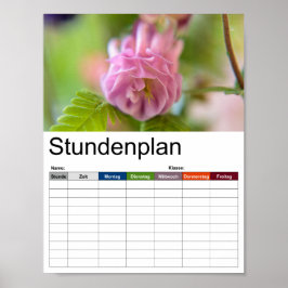 Losse dienstregeling Aquilegia Poster