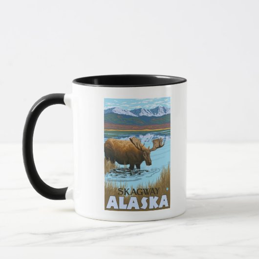 Losse Drink bij het meer van Skagway, Alaska Mok (Links)