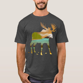 Losse Dubbel die aan de Tevreden Scene van de Natu T-shirt