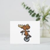 Losse eenwieler | achtergrondkleur kiezen briefkaart (Staand voorkant)