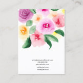 Losse Floral waterverf juwelen Visitekaartje (Achterkant)