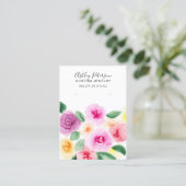 Losse Floral waterverf juwelen Visitekaartje (Staand voorkant)