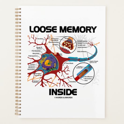 Losse geheugen in Neuron Synapse Geek Humor Planner (Voorkant)
