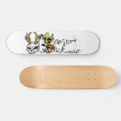 losse gestreepte witplaat persoonlijk skateboard (Horizontaal)