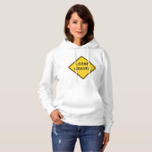 Losse grind waarschuwingsbord Road Hazard Hoodie (Voorkant volledig)