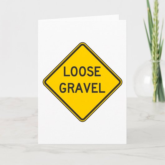 Losse grind waarschuwingsbord Road Hazard Kaart