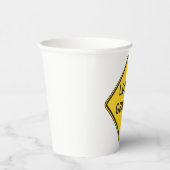 Losse grind waarschuwingsbord Road Hazard Papieren Bekers (Rechts)