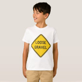 Losse grind waarschuwingsbord Road Hazard T-shirt (Voorkant volledig)