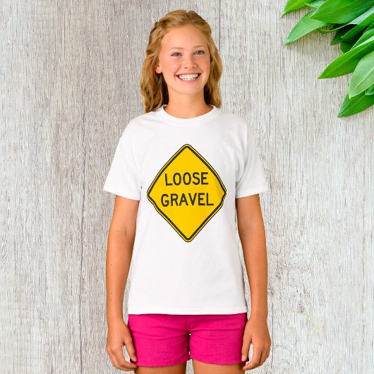Losse grind waarschuwingsbord Road Hazard T-shirt
