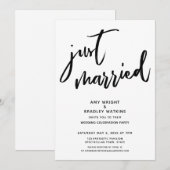 Losse handgeschreven tekst Net getrouwd bruiloftsr Kaart (Voorkant / Achterkant)